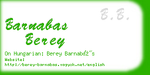 barnabas berey business card